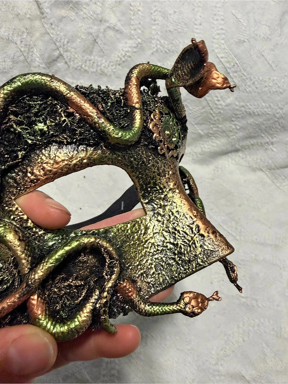 Venetian phantom woodland medusa snake masquerade mask costume halloween - Picture 5 of 7